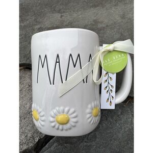 Rae Dunn 'MAMA' Mom Daisy Flower Mother's Day Coffee Mug BNWT